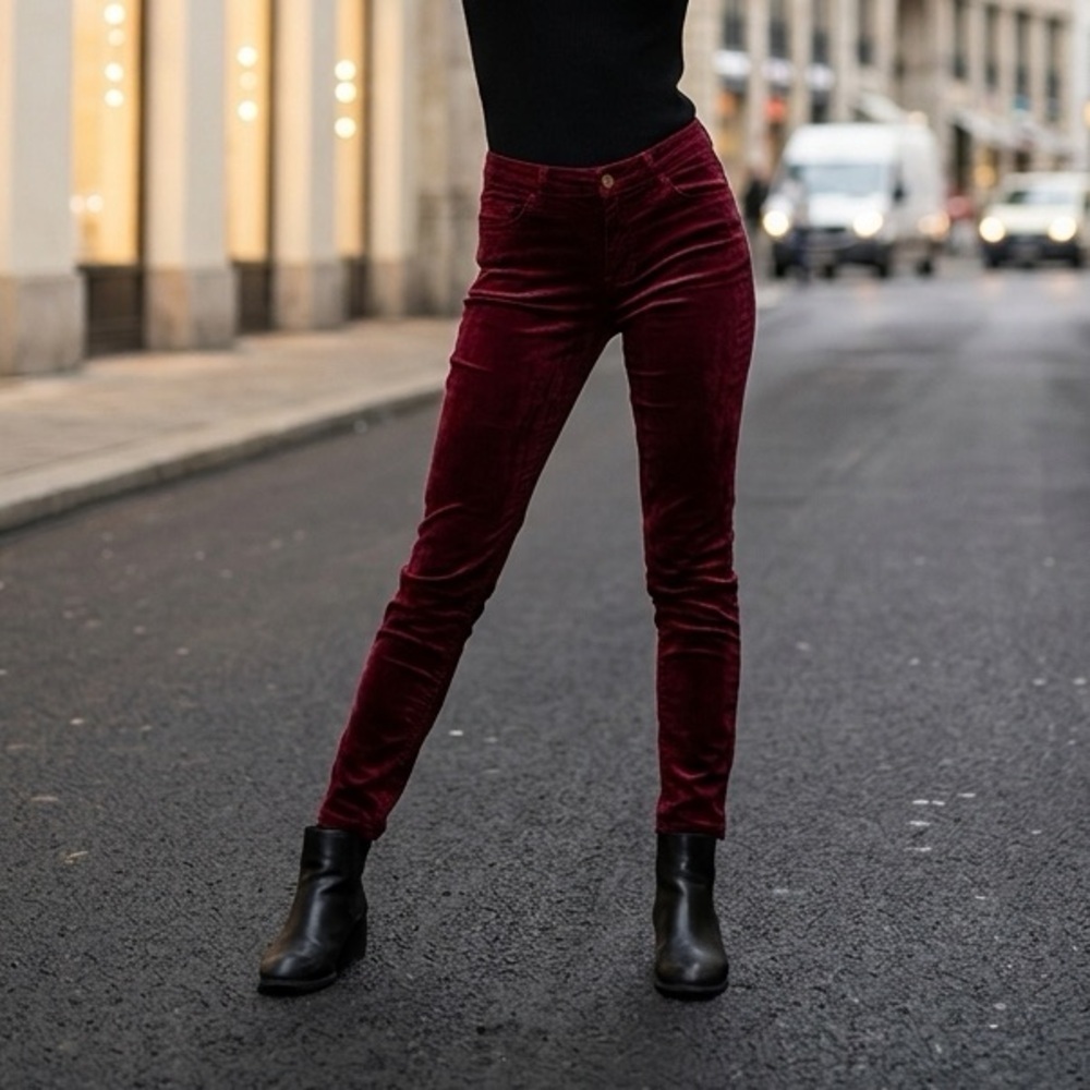 7 For All Mankind Velvet Ankle Skinny Jeans